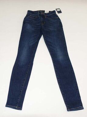 Lucky Brand Women's Ava Mid Rise Skinny Jeans Size 00 / 24 Regular NWT Dark Wash